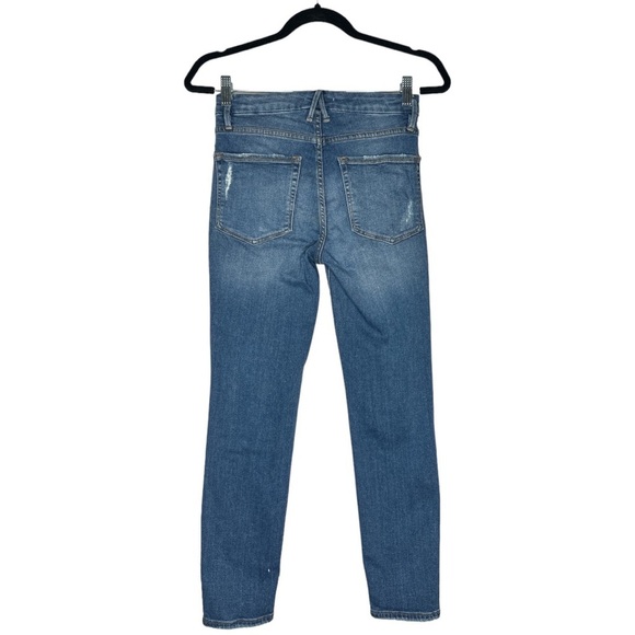 Good American Good Legs Crop Studded Split Hem Jeans Size 2/26 - Picture 7 of 13